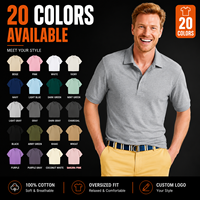 Herenshirt, grijs, korte mouwen, 100% katoen, regular fit, casual, effen kleur, ademend, gebreid jersey, logo borduurwerk voorop