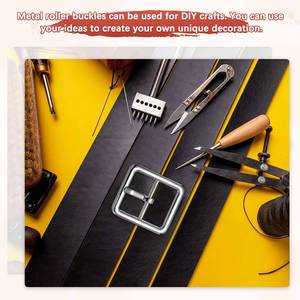 Twin Pin <b>Metal</b> <b>Roller</b> Buckles with Smooth Plated Finish for Webbing Straps Harnesses Belts and Leather Goods - Product Image 5