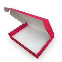 Boîte d'expédition haut de gamme en forme d'avion, personnalisée rose, avec pelliculage mat, en papier kraft recyclé, pour petites séries de vêtements