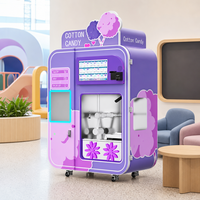 Mesin Penjual Permen Kapas Otomatis Pintar dengan Lengan Robot dari Baja Tahan Karat dan Fungsi SDK untuk Penggunaan Komersial di Mal dan Tempat Wisata.