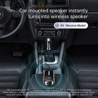C89 - Clip para Cuello con Diseño 2 en 1, Transmisor y Receptor Bluetooth 5.3, Adaptador de Audio Inalámbrico con Conector Auxiliar de 3.5 mm