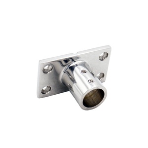 Yüksek kalite 90 derece paslanmaz çelik döşeme korkuluk dikdörtgen taban küpeşte payanda - Product Image 3