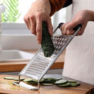 Multifunctional Stainless Steel Flat Grater for Vegetables and Cheese Manual Kitchen Tool - Product Image 3