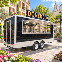 Etodevice Chariot mobile de 5 m pour churros, kiosque à desserts, remorque de restauration de rue, chariot à glaces, remorque alimentaire