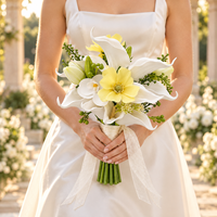 Dallisten Rosa Lilie Calla Orchidee Künstlicher Hochzeits-Brautstrauß für die Braut Großhandel Maßgefertigte Blumendekoration