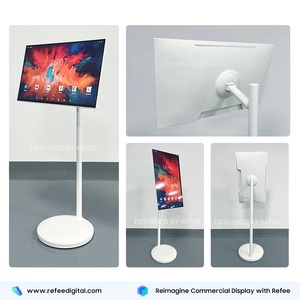 Portable Smart 10-Point Capacitive Touch Screen Battery Display <b>TV</b> 27" Rotatable <b>Android</b> 11/13 Digital Signage Elevator Mobile a - Product Image 2