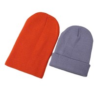Gorros de Punto Jacquard con Logotipo Personalizado, Gorro de Invierno Acrílico Extra Grande para Esquí, Gorros de Color Sólido con Logotipo Bordado