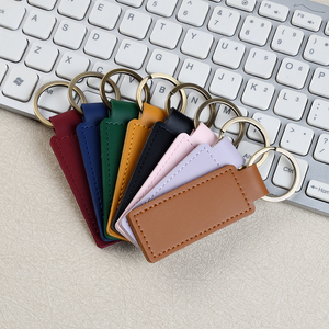 Cross-Biên Giới Sáng Tạo Macaron Màu PU Da Keychain Đơn Giản Kinh Doanh Món Quà Nhỏ Kim Loại Mặt Dây Chuyền Xe Vòng Chìa Khóa - Product Image 4