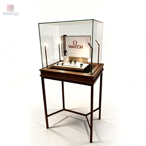 Vitrina <span class=keywords><strong>de</strong></span> Exhibición <span class=keywords><strong>de</strong></span> Relojes <span class=keywords><strong>de</strong></span> Madera <span class=keywords><strong>de</strong></span> Alta Gama, Vitrina <span class=keywords><strong>de</strong></span> Relojes <span class=keywords><strong>de</strong></span> Vidrio con Iluminación para Tiendas Minoristas <span class=keywords><strong>de</strong></span> Lujo - Product Image 2