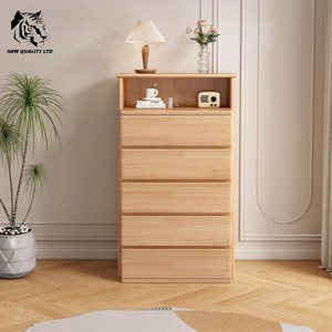 china manufactory low price customizable in stock log color ship immediately new fashion bedroom furniture wood <b>drawer</b> cabinet - Product Image 5