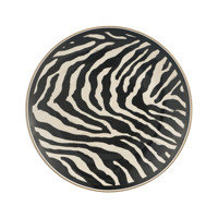Ensemble de vaisselle en céramique zèbre nordique moderne 24 pièces, tendance, élégant, vaisselle de safari, assiettes et bols en porcelaine, décoration moderne pour la maison, portable