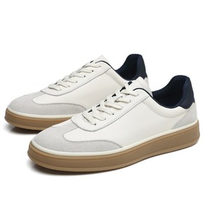 Zapatos Retro con Cordones para Caminar, Zapatos Casuales Diarios, Parte Superior con Diseño de Parches en Blanco y Gris, Suela Texturizada Antideslizante, Ligeros para Uso Diario - Product Image 5