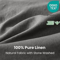 OEKO TEX-Lot de 3 housses de couette en lin lavé de haute qualité, 160 GSM, 100%,