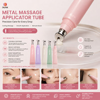 Tube vide personnalisé pour crème contour des yeux, tube cosmétique souple pour brillant à lèvres avec applicateur métallique 10ml 20ml 25ml, tube en PE avec revêtement en alliage de zinc