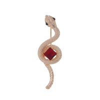 Broches et épingles en or au design du Serpent du Zodiaque Chinois, style Europe et Amérique, accessoires