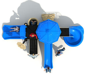 Équipement de glissoire de terrain de jeu extérieur pour enfants, série Château Coréen Européen, pour parcs, maternelles, écoles et communautés - Product Image 3