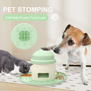 Yeni gelenler 2 in 1 yavaş besleyici köpek kase emme silikon Pet besleme oyuncak interaktif köpek bakımı dağıtıcı ve yalama kase Mat - Product Image 2