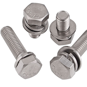 Mejor <span class=keywords><strong>precio</strong></span> Din933 M6 M12 Perno Acero inoxidable 316/304 Tuerca hexagonal con arandela Pernos de alta calidad - Product Image 1