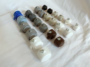 30mm 40mm <span class=keywords><strong>50mm</strong></span> Schwenkbare Doppelrad-Möbelrollen mit Gewinde - Product Image 6