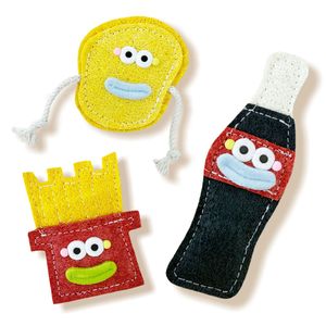 Jouet à mâcher pour chat en forme de frites et de cola, éponge loofah mignonne pour le nettoyage des dents, petite taille - Product Image 1
