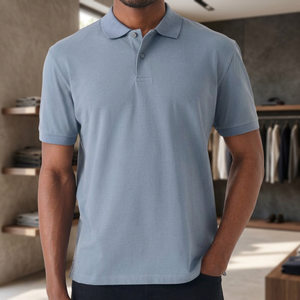 Polo en piqué de coton 100% pour hommes - Product Image 3