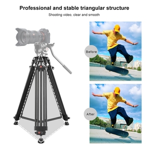 PULUZ-trípode profesional de aleación de aluminio para cámara <span class=keywords><strong>DSLR</strong></span> SLR, videocámara de alta resistencia, altura ajustable - Product Image 5