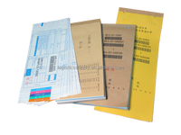 Étiquette d'emballage en papier couché, impression offset, surface vernie, auto-adhésive (en option), code-barres de suivi, couleur et taille personnalisées