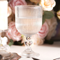 Gobelets en verre vintage en gros, pas chers, pour champagne, gris, transparent, pour eau, vin, verres colorés pour mariage