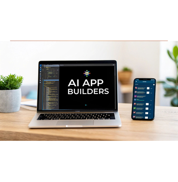 AI App Builders Software for Programming and Development on Laptop and Mobile Devices