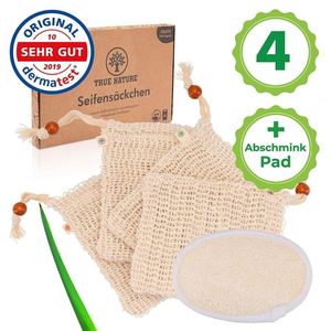 Bolsas de jabón de sisal natural Bolsa de ahorro de jabón de malla exfoliante, 5,5 "x 3,5 - Product Image 6