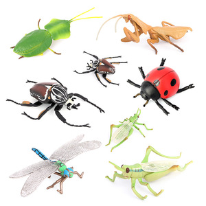 Figurines d'insectes en PVC solide, modèle de simulation, mantisse, coccinelle, insectes, figurines d'animaux, jouets, vente en gros - Product Image 1