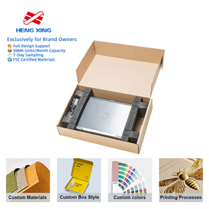 Boîte <span class=keywords><strong>d</strong></span>'emballage en carton ondulé personnalisée HENGXING avec insert en mousse EPE <span class=keywords><strong>d</strong></span>écoupé avec précision, certifiée FSC, pour l'emballage <span class=keywords><strong>d</strong></span>'expédition de marques <span class=keywords><strong>d</strong></span>'ordinateurs portables - Product Image 1