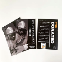 Cartes de remerciement personnalisées en papier kraft découpées et estampées à chaud, écologiques, en gros, pour cadeaux d'entreprise et de mariage