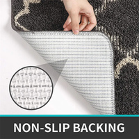 Tapis d'entrée absorbant et antidérapant pour intérieur et extérieur, profil bas, facile à nettoyer, lavable, pour la maison
