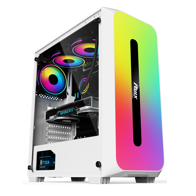 SPCC Tempered Glass Aluminum Alloy Micro ATX /ATX/ITX CASE Gamer Gaming Computer Pc Cases & Towers With RGB Fan