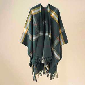 Wholesale <b>Wool</b> 150*130cm Women's Winter Poncho Scarves <b>Cape</b> Wrap Pashmina Shawls - Product Image 6