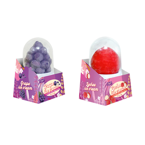 Vente chaude, glace à la crème faible en gras au goût de fruit exotique en forme de raisin 3D, boîte de collation halal, durée de conservation de 12 mois - Product Image 5