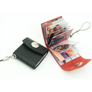 Pet photo keychain, leather <b>mini</b> photo album <b>bag</b>, DIY 1-inch photo album, Father's Day gift. - Product Image 1