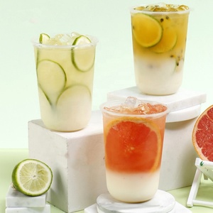 แก้วพลาสติก PET ใสแบบใช้ครั้งเดียว ทรงกลม ขนาด 10oz 12oz 16oz สำหรับกาแฟ น้ำผลไม้ เครื่องดื่ม ลดราคาพิเศษ รับพิมพ์โลโก้ตามแบบด้วย UV - Product Image 1