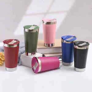 Mug à bière isotherme en acier inoxydable 304 de style américain, 20 oz, à double paroi, isolant thermique, anti-fuite - Product Image 1