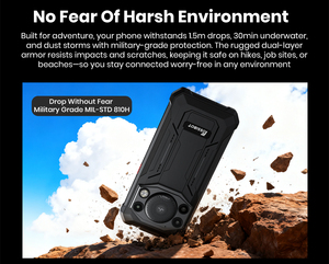 โทรศัพท์มือถือ Fossibot F110 L รุ่นทนทาน หน้าจอ 6.745 นิ้ว แบตเตอรี่ 10000mAh ระบบปฏิบัติการ Android 15 รองรับ NFC หน่วยความจำ 4GB+128GB ลำโพงขนาดใหญ่ ไฟฉายความสว่างสูง - Product Image 3
