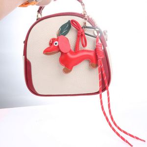 Factory Wholesale Leather Cute Pet Dog Keychain Leather <b>Bag</b> Pendant to Women and Girl <b>Gift</b> - Product Image 4