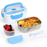 Boîte à lunch chauffante électrique portable B10-1094 1,5 L en acier inoxydable 304 de qualité alimentaire pour le bureau, la maison et l'hôtel