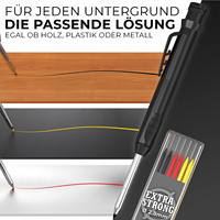 Crayon de menuisier pour chantier de construction Stylo marqueur professionnel pour trous profonds avec 7 fils
