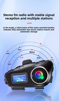 Sistema de Intercomunicación para Casco de Motocicleta Q58 Max con Pantalla LCD, Iluminación LED, Cancelación de Ruido, Batería de 1000 mAh, Material ABS
