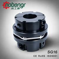 Coupleur à diaphragme en acier au carbone, fixation à double collier, jeu nul, rigidité torsionnelle élevée pour vis à billes, servomoteur, encodeur CNC