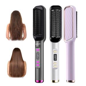 0728 Best Selling Negative Ion Hair Care Multi Color Straightener Brush Anti-tangle Cord Multi-styler Eu&us Optional Hot Comb - Product Image 2
