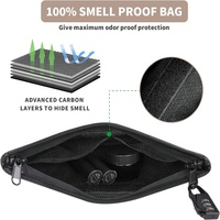 Sac anti-odeur sac anti-odeur poly avec serrure pour accessoires fumeurs sac anti-odeur doublé de carbone