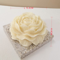 Grand Moule en Silicone Pivoine pour Bougie, Gypse, Résine, Gâteau ou Bloc de Glace
