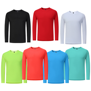 Loose Gym <b>Clothing</b> Crew Neck Elastic Cuff Casual Basketball Training Fast Dry Running Long Sleeve Men Sports T-shirt - Product Image 5